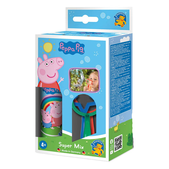 Présentoir de 15 bulles de savon Peppa Pig Pustefix Super-Mix pour enfants