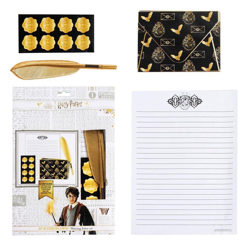 Set d'écriture Harry Potter Letters Cerdá avec stylo, papier, enveloppes et sceau autocollant