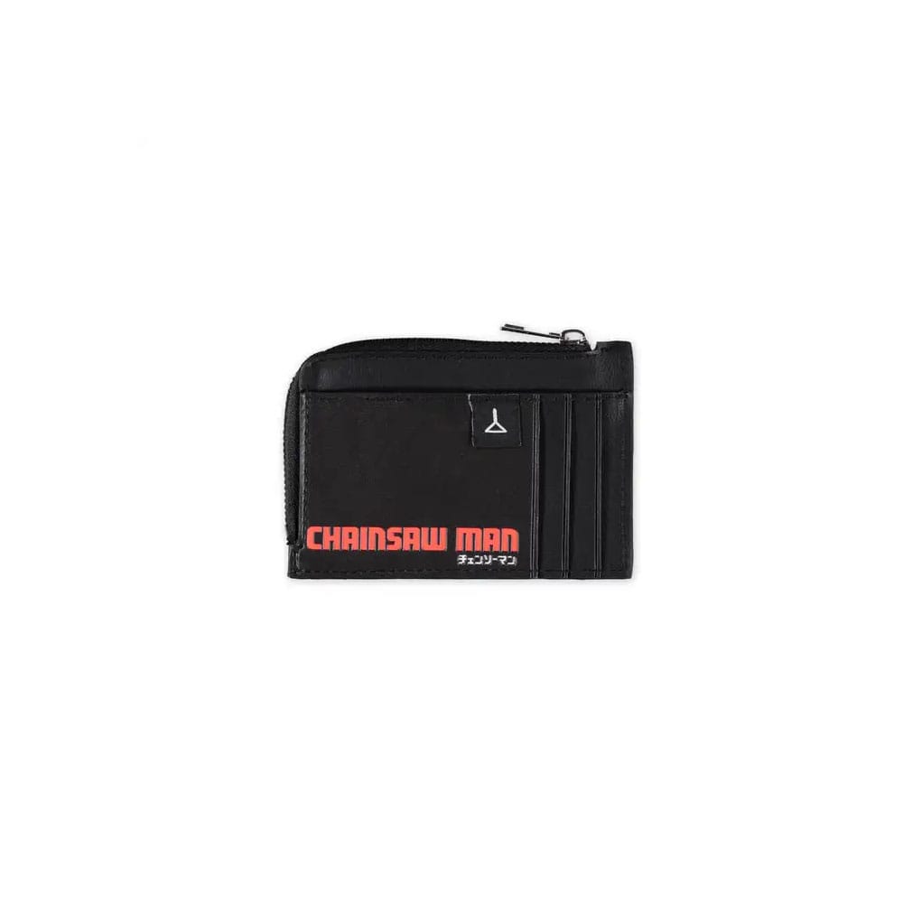 Porte-cartes Chainsaw Man Difuzed, vue arrière ou intérieure montant les emplacements pour cartes.