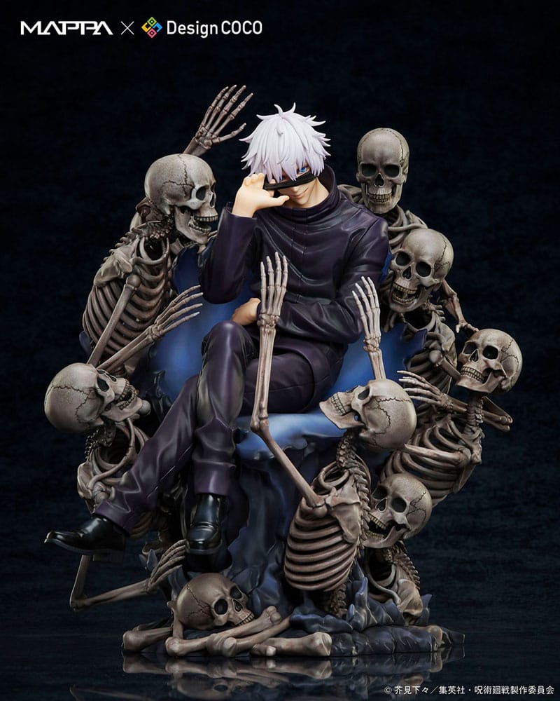 Vue arrière de la statuette Satoru Gojo Jujutsu Kaisen