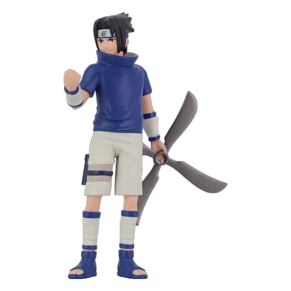 Figurine Naruto Shippuden Sasuke Uchiha Comansi 11 cm en pose de combat