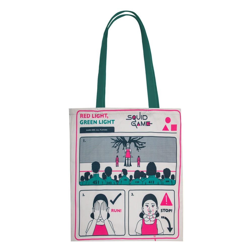 Sac shopping Squid Game Young-hee Blue Print Cinereplicas - Vue de face