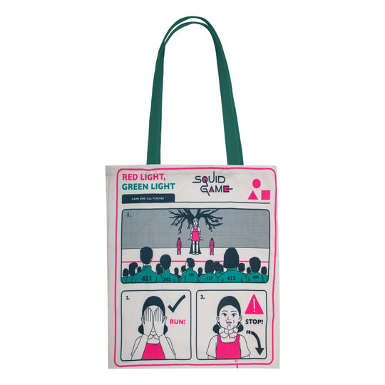 Sac shopping Squid Game Young-hee Blue Print Cinereplicas - Vue de face