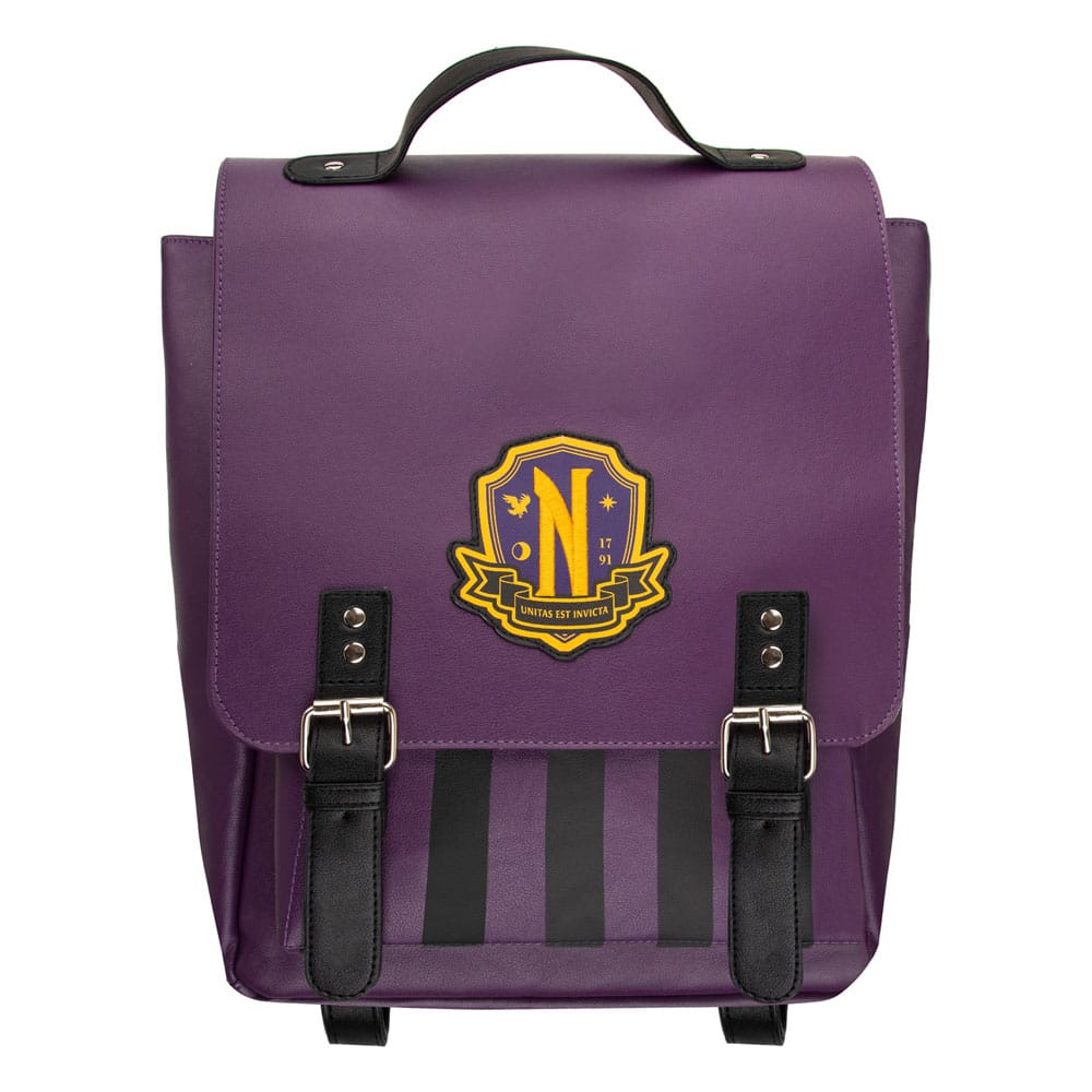 Sac à dos Wednesday Nevermore Academy Purple de face
