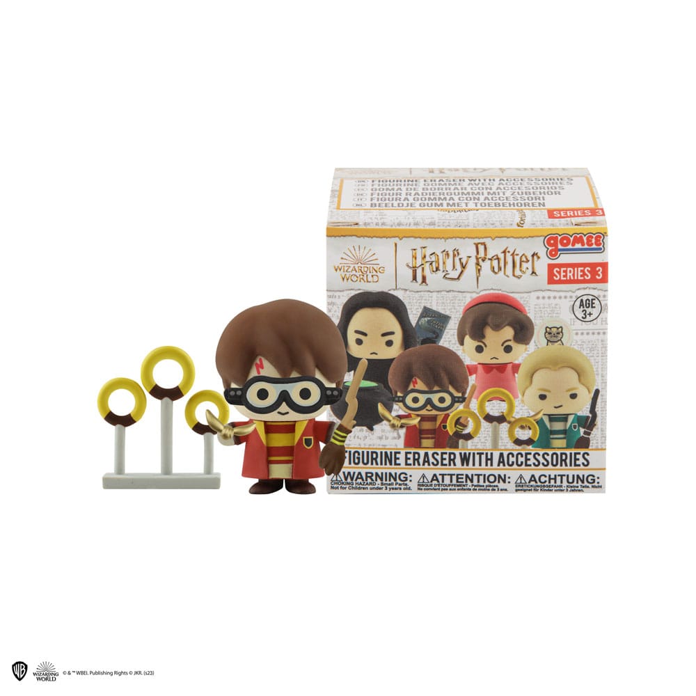 Détail d'une figurine Gomee Harry Potter, mettant en avant la fonction gomme