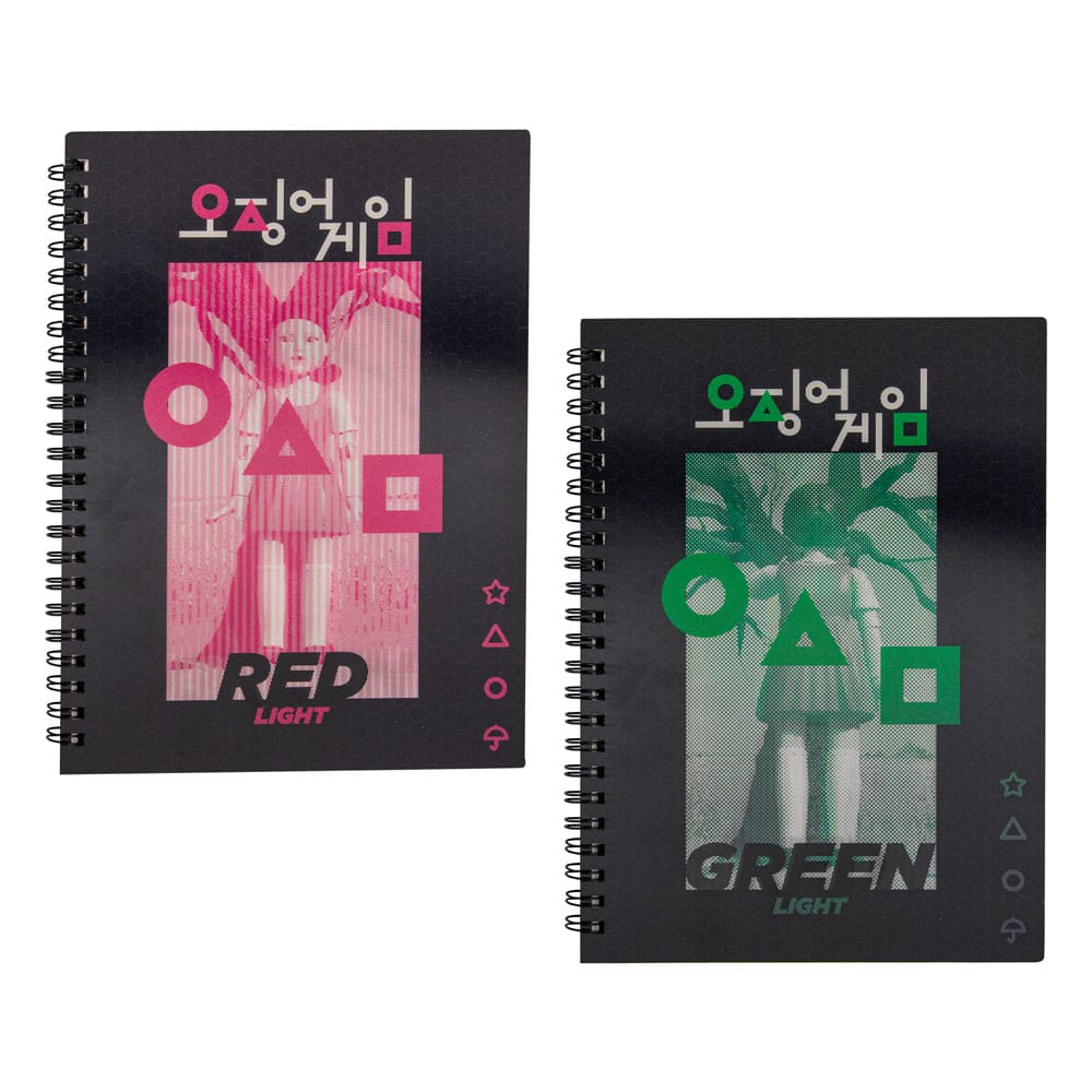 Carnet de notes officiel Squid Game Red Light Green Light Cinereplicas vue de face