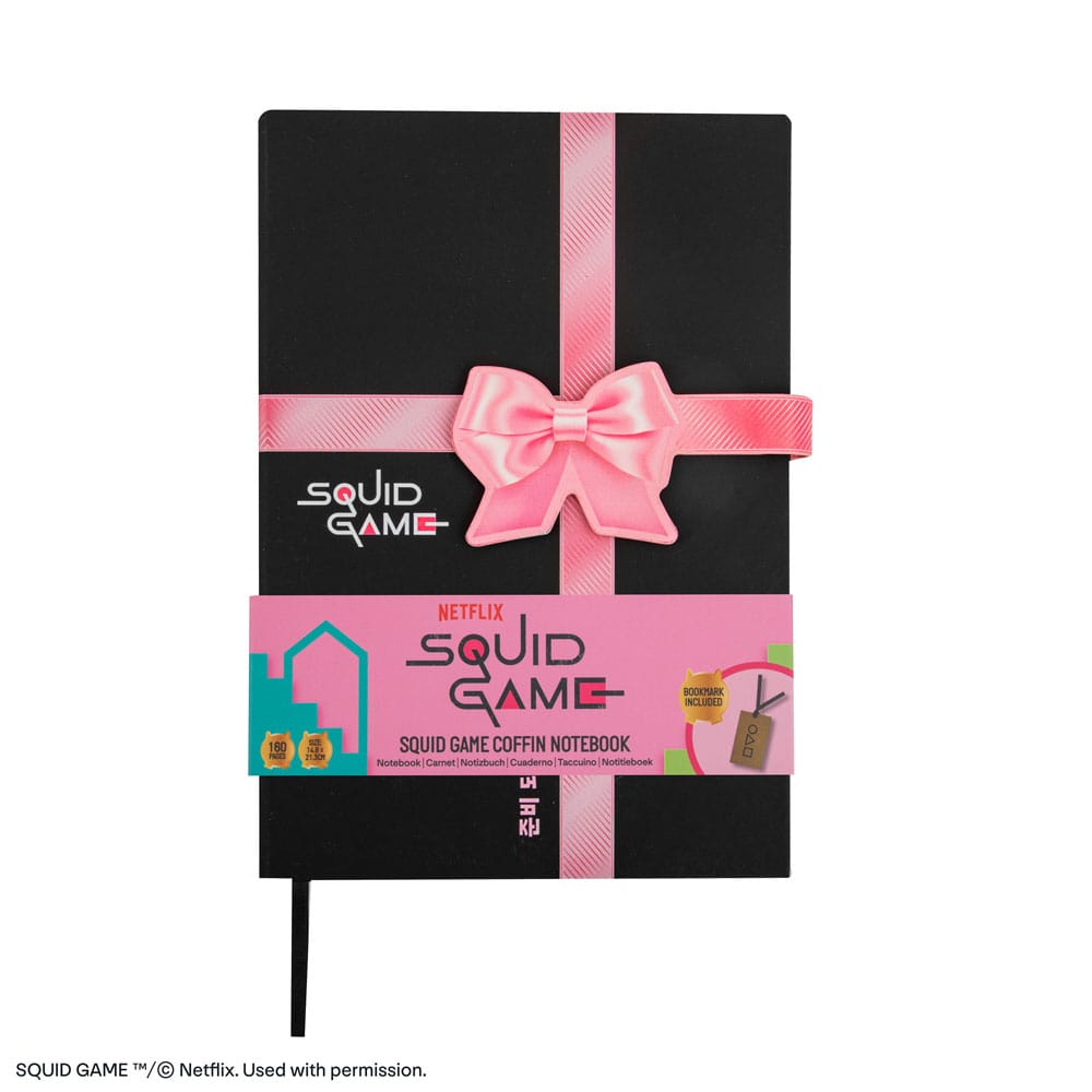 Détail du design Coffin sur la couverture du carnet Squid Game