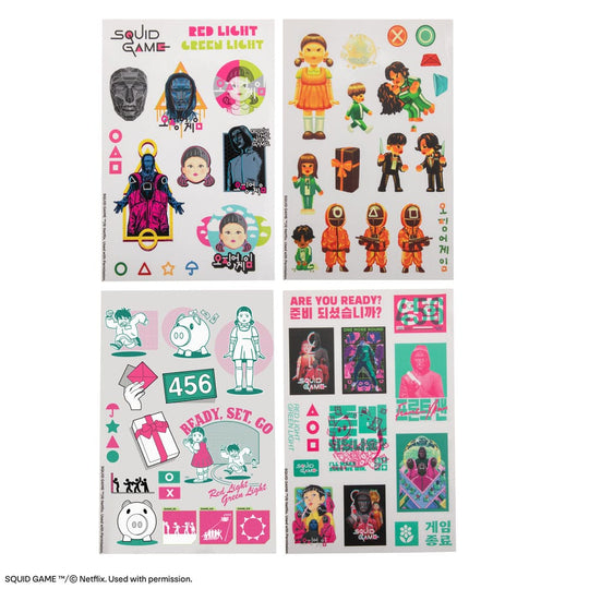 Emballage des stickers officiels Squid Game Cinereplicas