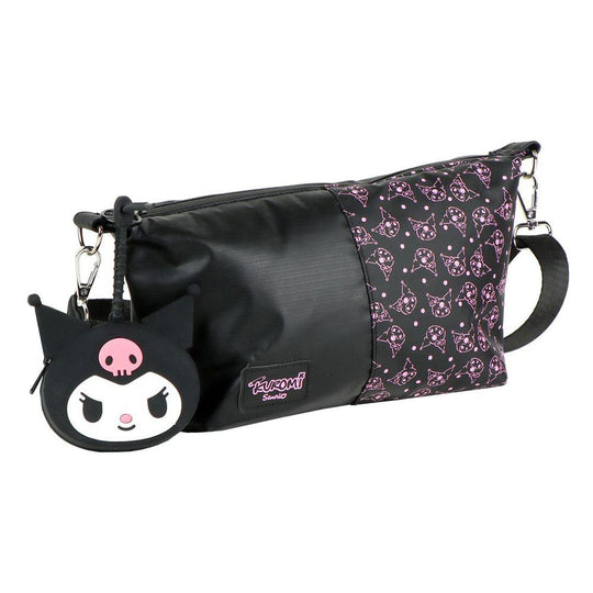 Sac à main Kuromi Sanrio officiel Cerdá, vue de face, détails du design