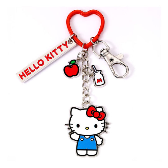 Porte-clés Hello Kitty 15cm avec breloques détaillées en alliage de zinc