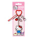 Gros plan sur les breloques du porte-clés Hello Kitty The Carat Shop