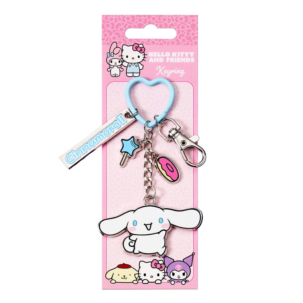 Détail du porte-clés Hello Kitty Cinnamoroll en alliage de zinc