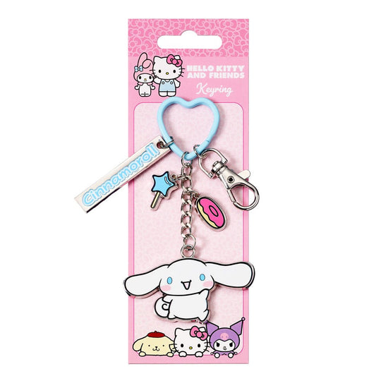 Détail du porte-clés Hello Kitty Cinnamoroll en alliage de zinc
