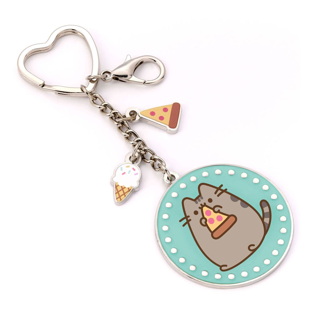 Porte-clés Pusheen Blue Pizza officiel de The Carat Shop, vue de face
