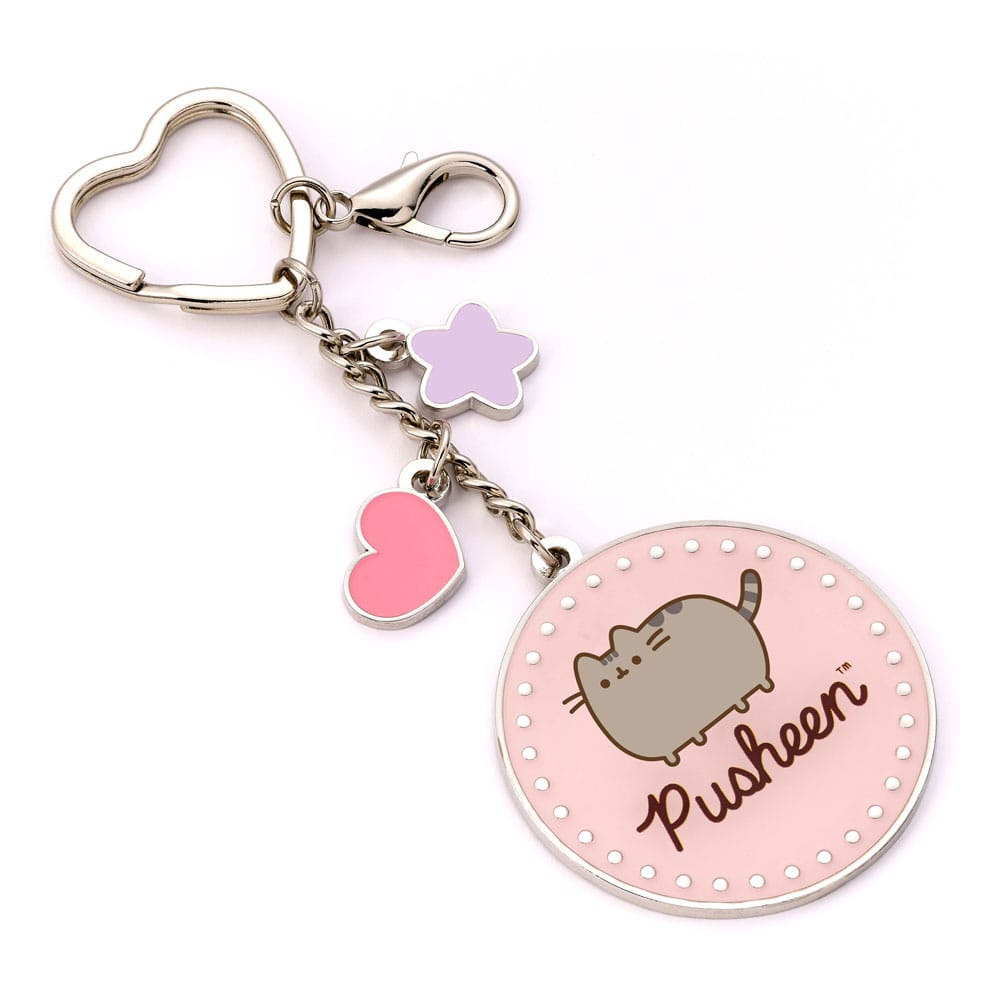 Porte-clés Pusheen Pink Name en émail et alliage de zinc