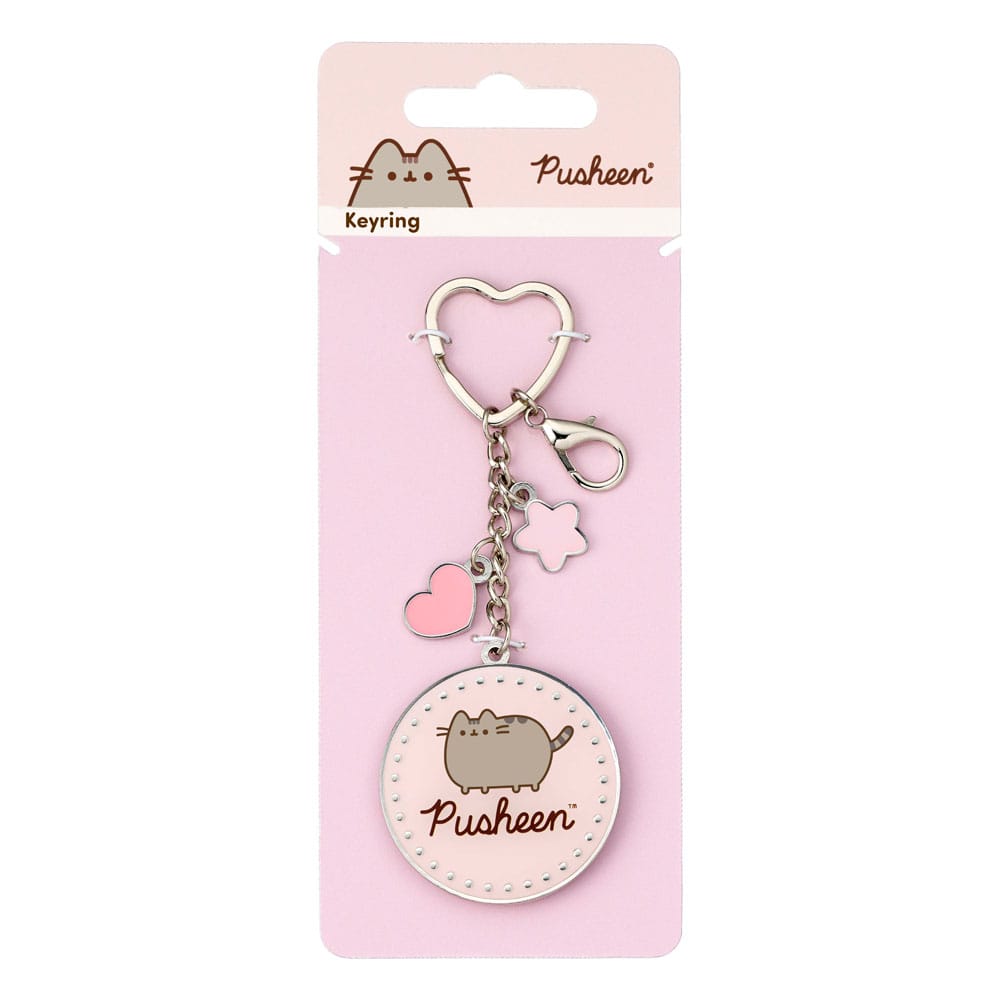 Détail du porte-clés officiel Pusheen Pink Name par The Carat Shop