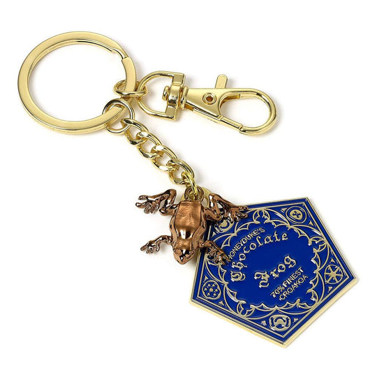 Porte-clés Harry Potter Chocogrenouille plaqué or, produit officiel The Carat Shop