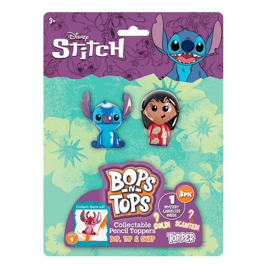 Blister Lilo & Stitch avec 3 figurines capuchons pour stylos CyP Brands