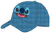 Casquette hip hop Lilo & Stitch Stitch's Face, vue de face, sur fond blanc