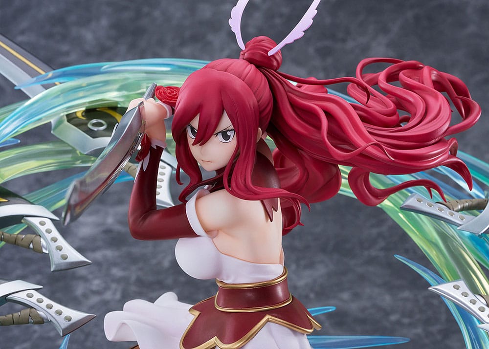Erza Scarlet Ataraxia Armor, détails des bottes et du socle