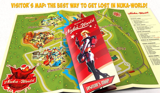 Les 4 pièces Nuka-Cade supplémentaires et le ticket d'achat Nuka-Cade.