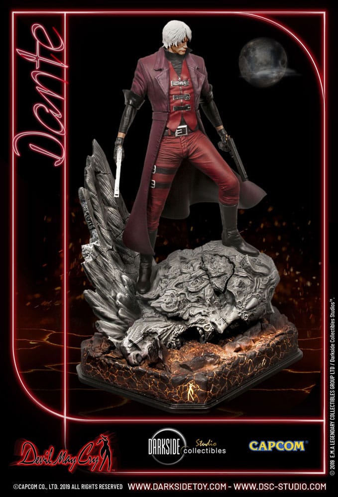 Vue arrière de la statuette Dante Darkside Collectibles Studio