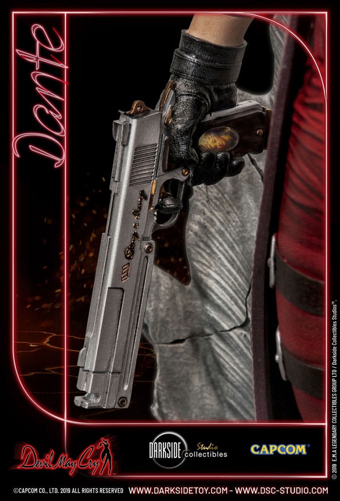 Statuette Dante Devil May Cry sous différents angles