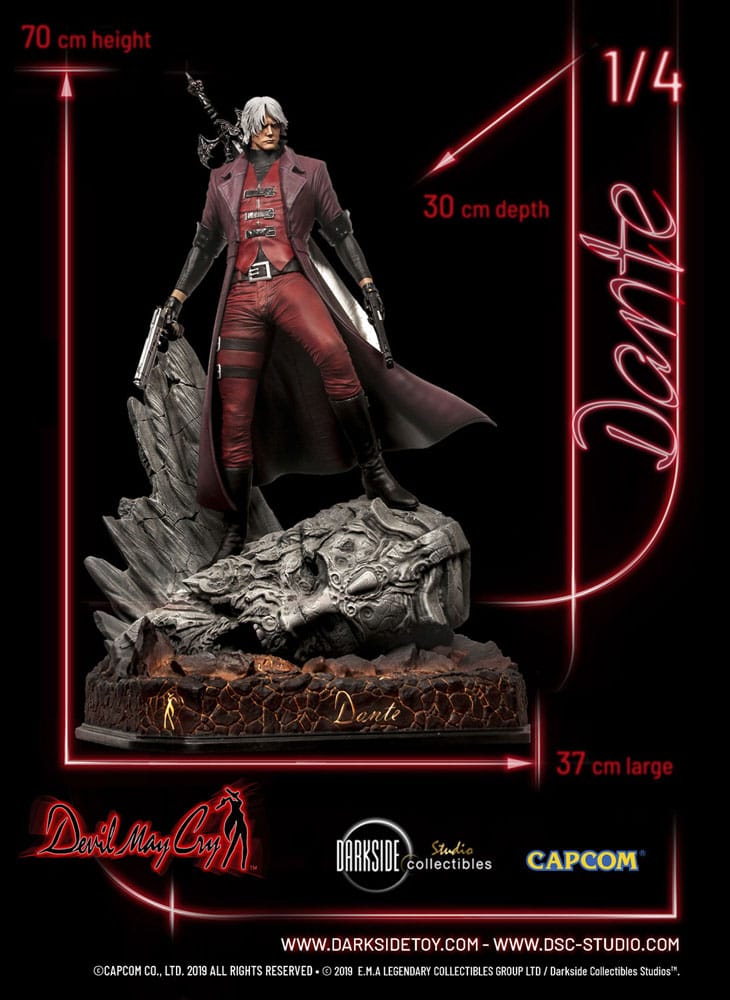 Statuette Dante Devil May Cry, focus sur la peinture à la main