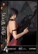 Ada Wong en pleine action, pistolet à la main, détails du costume