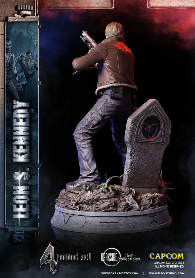 Emballage de la statuette Leon Kennedy Darkside Collectibles