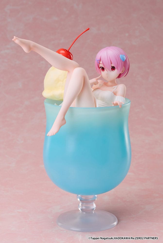 Statuette Ram Re:Zero Cream Soda Ver. 1/7 PVC Elcoco vue de face
