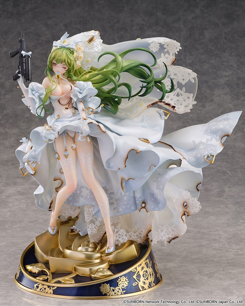 Statuette eStream Girls Frontline M950A - Gros plan sur l'armement et les blessures