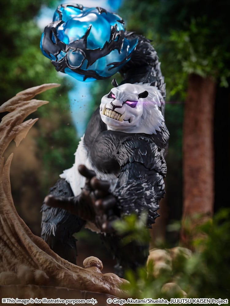 Panda Shibuya Scramble Figure - Détail des yeux et du visage