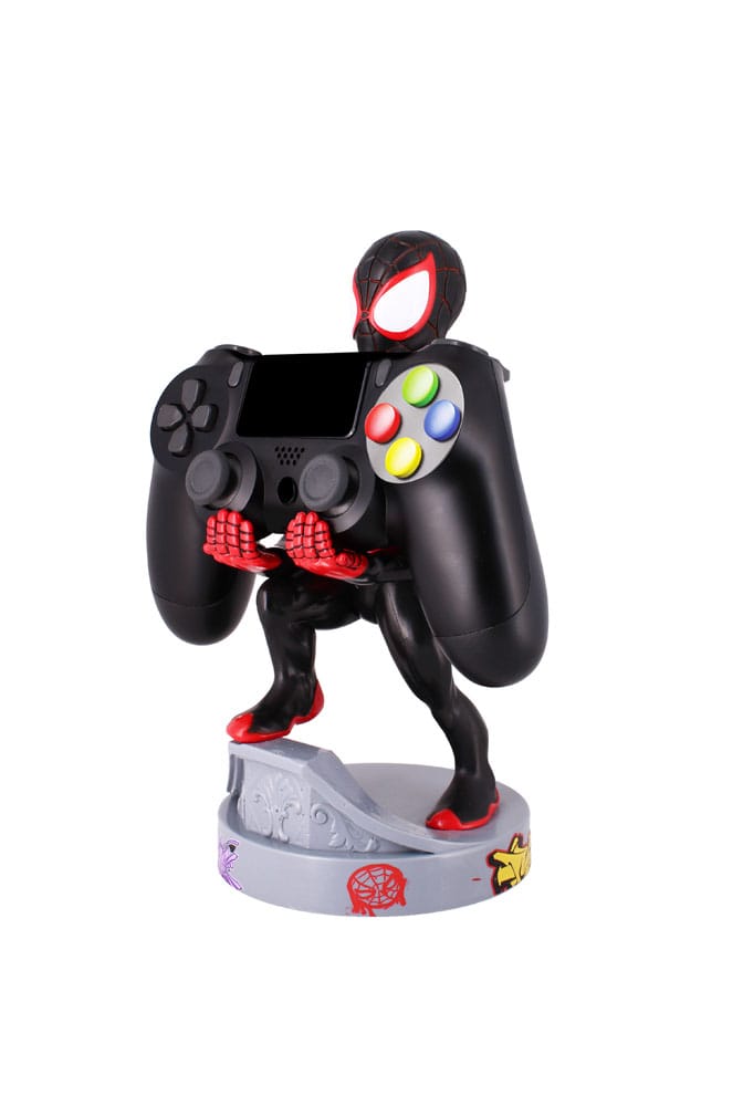 Support Cable Guys Miles Morales tenant une manette DualShock 4