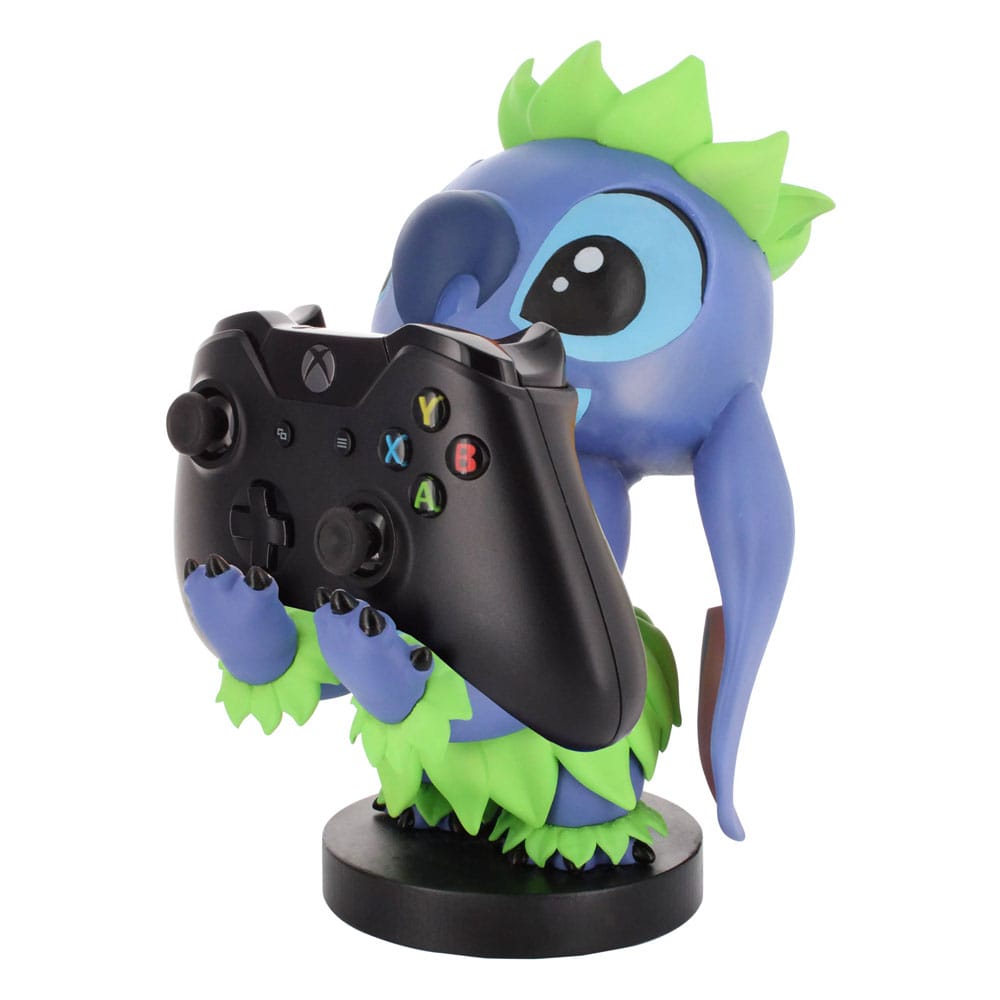 Support de manette et smartphone Stitch Hula avec un câble de charge branché