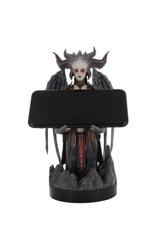Cable Guys Lilith sur un bureau gaming avec d'autres accessoires Diablo