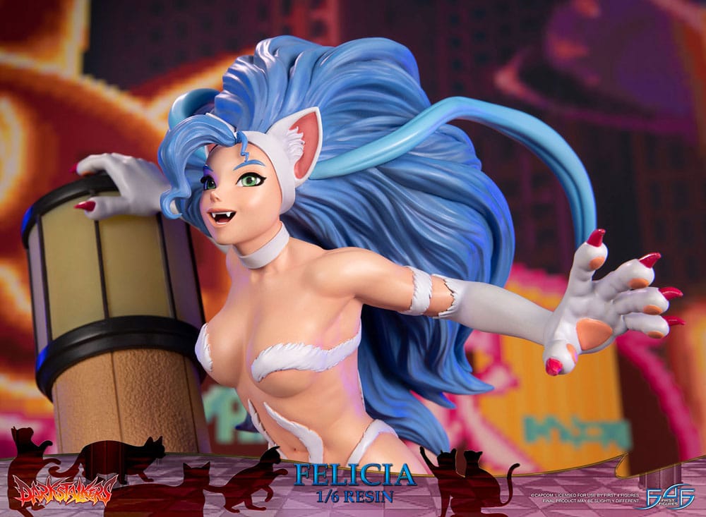 Statuette Felicia Darkstalkers, vue d'ensemble sur fond neutre