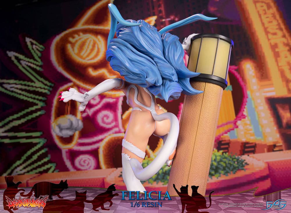 Statuette Felicia Darkstalkers, gros plan sur les yeux expressifs
