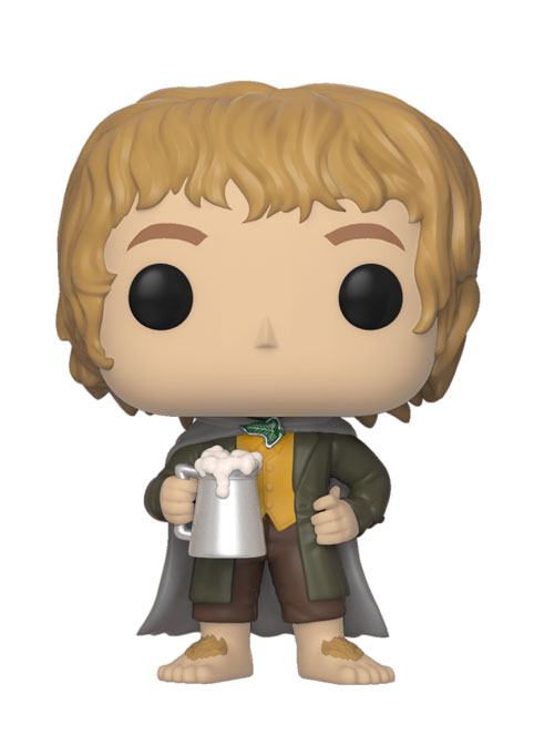 Figurine Funko POP! Merry Brandybuck Le Seigneur des Anneaux en vinyle de 9 cm dans sa boîte-fenêtre