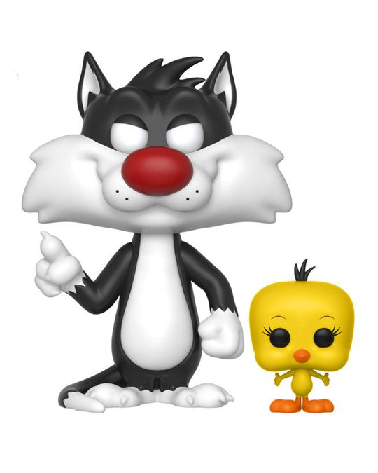 Figurine Funko POP! Looney Tunes Sylvester et Tweety en vinyle 9 cm dans sa boîte-fenêtre