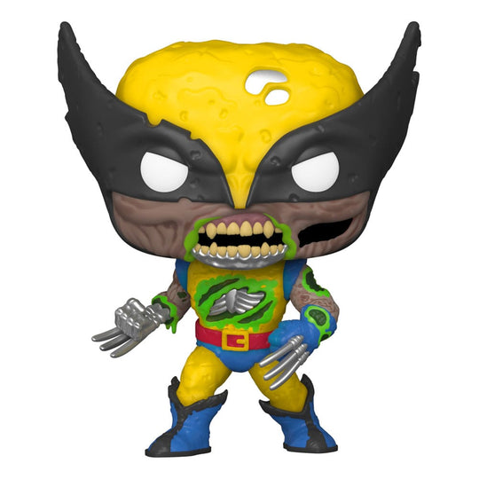 Figurine Funko POP! Marvel Zombies Wolverine (GW Exclusive) en vinyle de 9 cm, montrant Wolverine en version zombie avec ses griffes et son costume déchiré.
