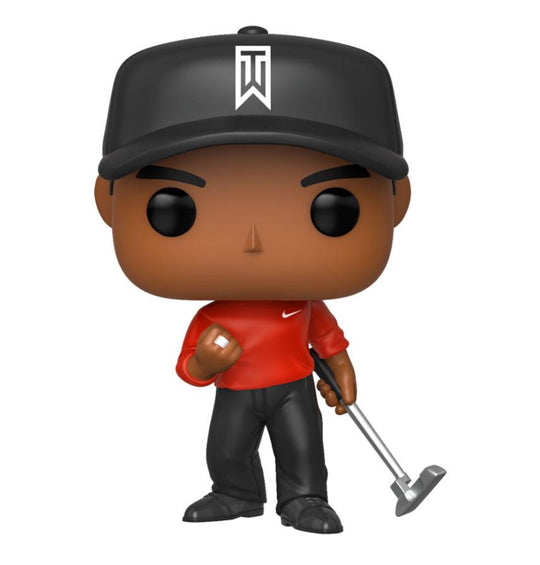 Figurine Funko POP! Tiger Woods Golf (Red Shirt) 9 cm en boîte-fenêtre