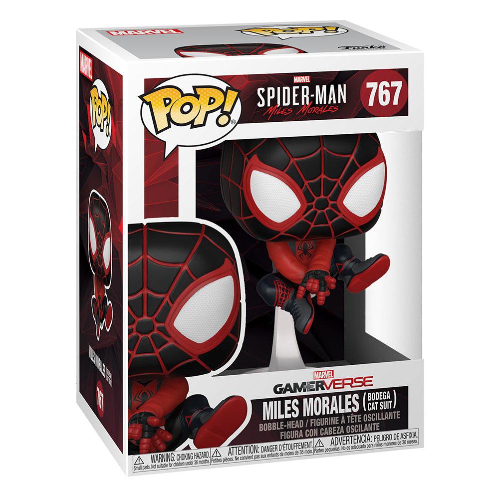 Détail de la figurine Funko POP! Miles Morales Bodega Suit avec sac à dos
