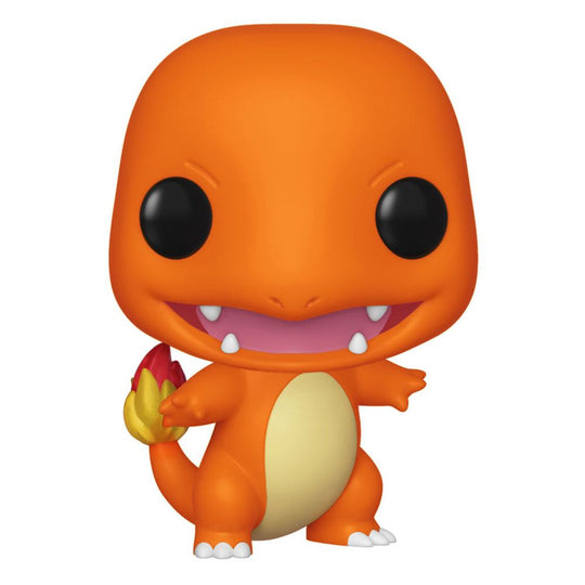 Figurine Funko POP! Pokémon Salamèche (Charmander) vue de face dans sa boîte-fenêtre.