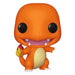 Figurine Funko POP! Pokémon Salamèche (Charmander) vue de face dans sa boîte-fenêtre.