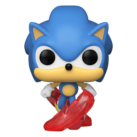 Figurine Funko POP! Sonic the Hedgehog Running Sonic 30ème anniversaire en vinyle de 9 cm dans sa boîte-fenêtre.