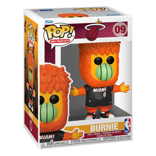 Boîte-fenêtre de la figurine Funko POP! Burnie Miami Heat avec logo NBA