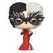 Figurine Funko POP! Disney Cruella (Reveal) en vinyle de 9 cm, vue de face.
