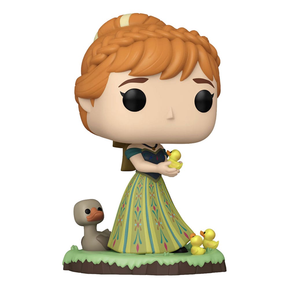 Figurine Funko POP! Disney Anna de La Reine des Neiges, vue de face, détails du costume et de la coiffure
