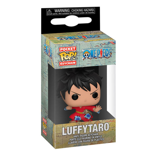 Gros plan sur un porte-clés Funko Pocket POP! Luffy en Kimono 4 cm